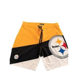 Pittsburgh Steelers NFL Team Apparel Board Shorts Swim Trunks Size 38